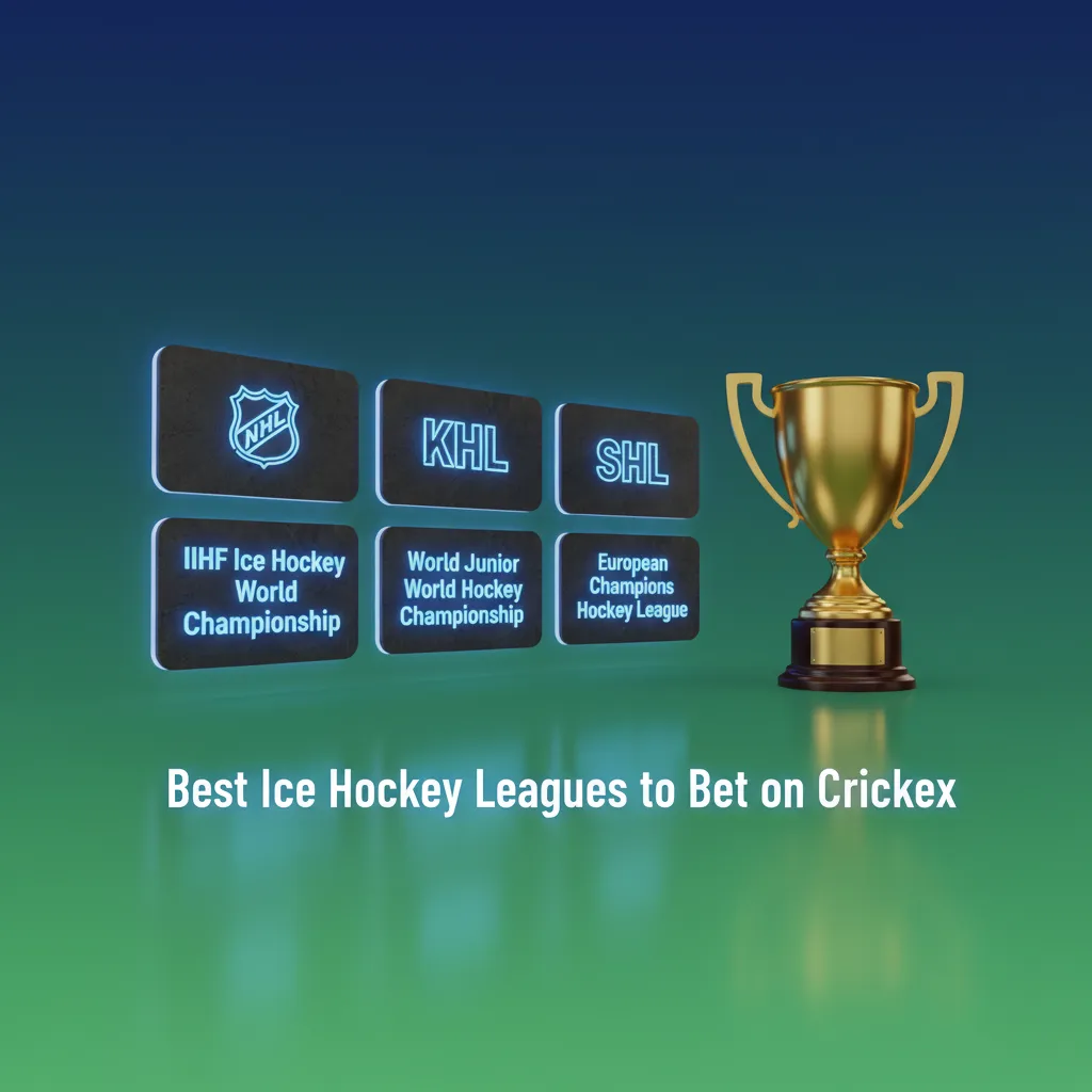 A visual guide to the available ice hockey action on Crickex, featuring the NHL, KHL, SHL, Liiga, IIHF World Championships, the Olympics, and the CHL.