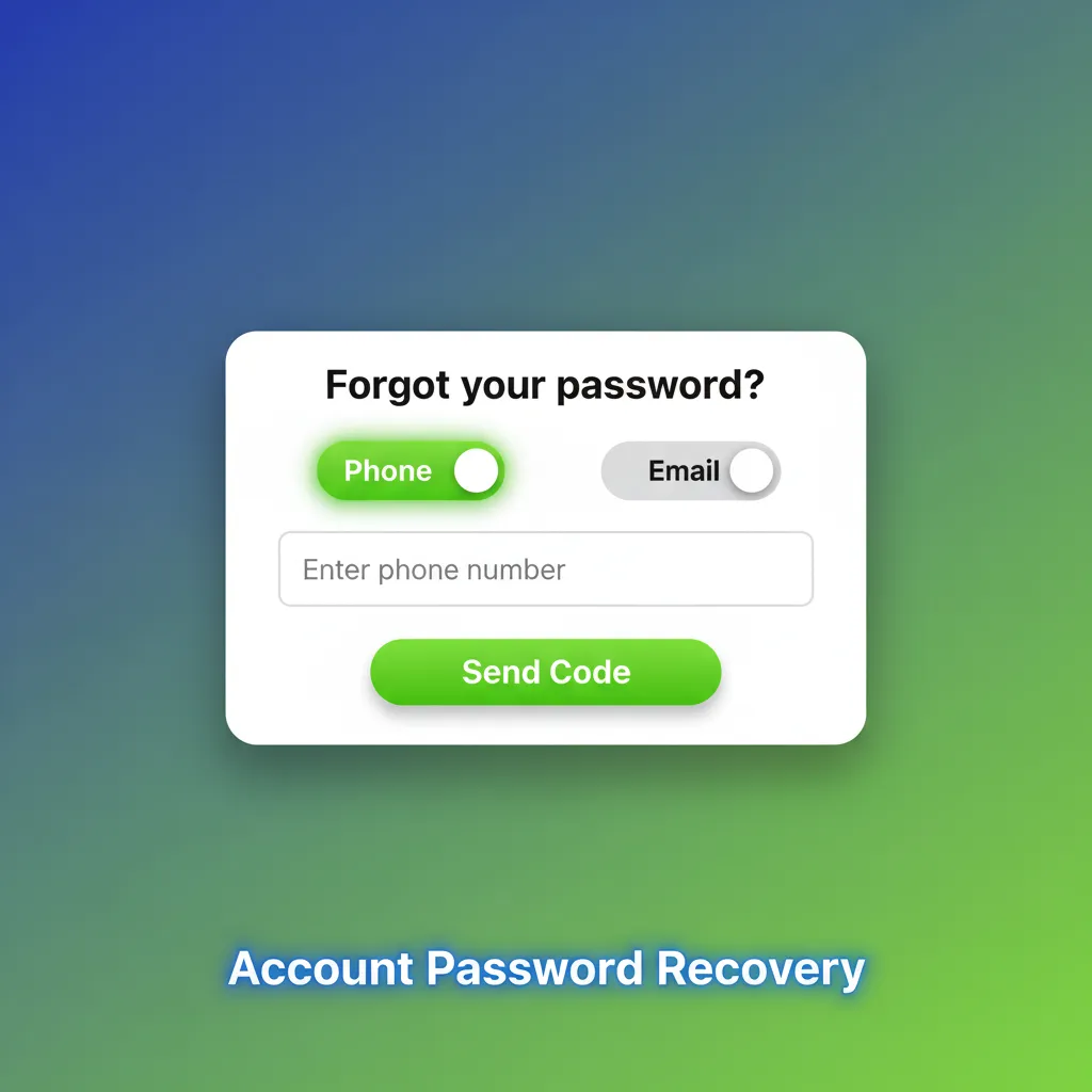 Password Recovery: Click 'Forgot Password', verify your identity via SMS or email, set a new password, and enable 2FA for better security.