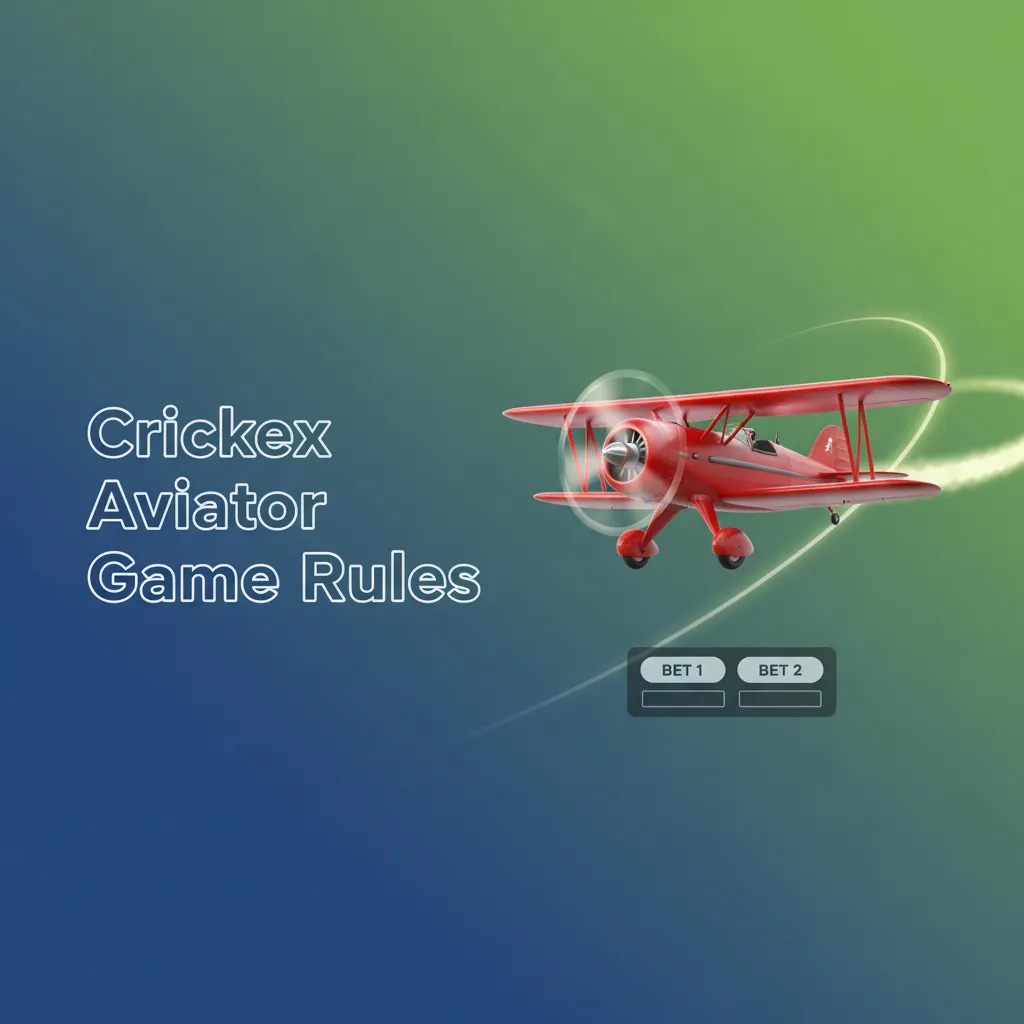 Aviator Rules at Crickex: The red plane takes off and the multiplier grows. Cash out before the crash. Options include one or two bets, Auto Cash Out, and a free demo.