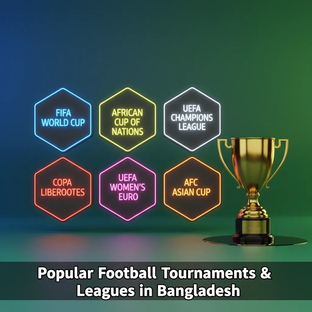 A look at the most popular football leagues and tournaments in Bangladesh, from the World Cup to the BPL, featuring both pre-game and live betting.