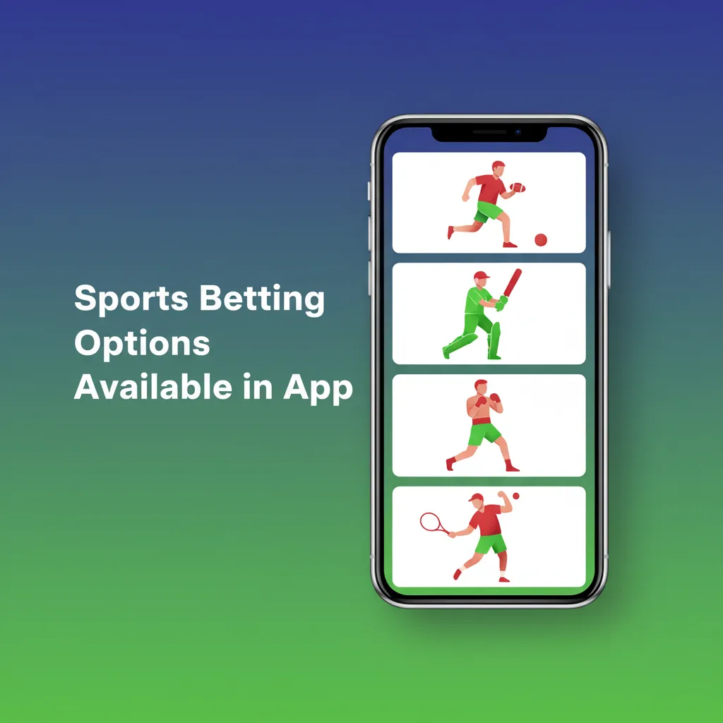 The app interface provides rapid updates for pre-match and live betting on cricket, football, and kabaddi. You can easily switch between sports using the top navigation menu.