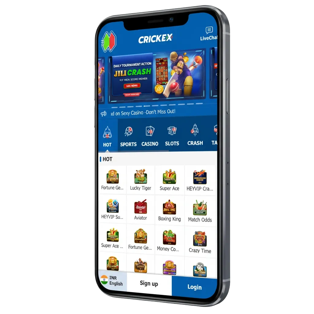 Crickex App Download (Android/iOS): Sports & Casino access, UPI/PhonePe/PayTM payments, and a 100% bonus up to ₹30,000 (min. deposit ₹500).