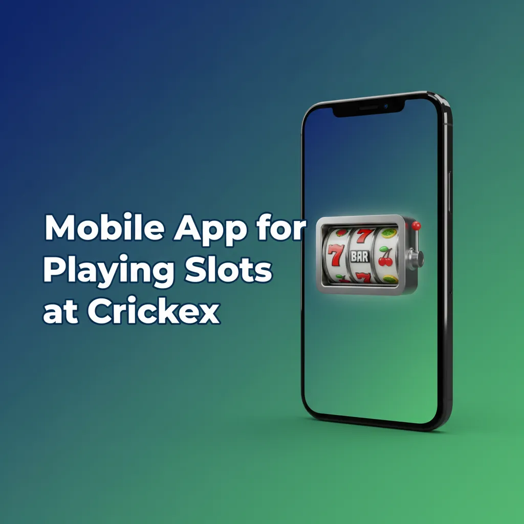 Screenshot of the Crickex mobile app displaying the Slots lobby on a smartphone, featuring a clean, responsive layout and a convenient bottom navigation bar.