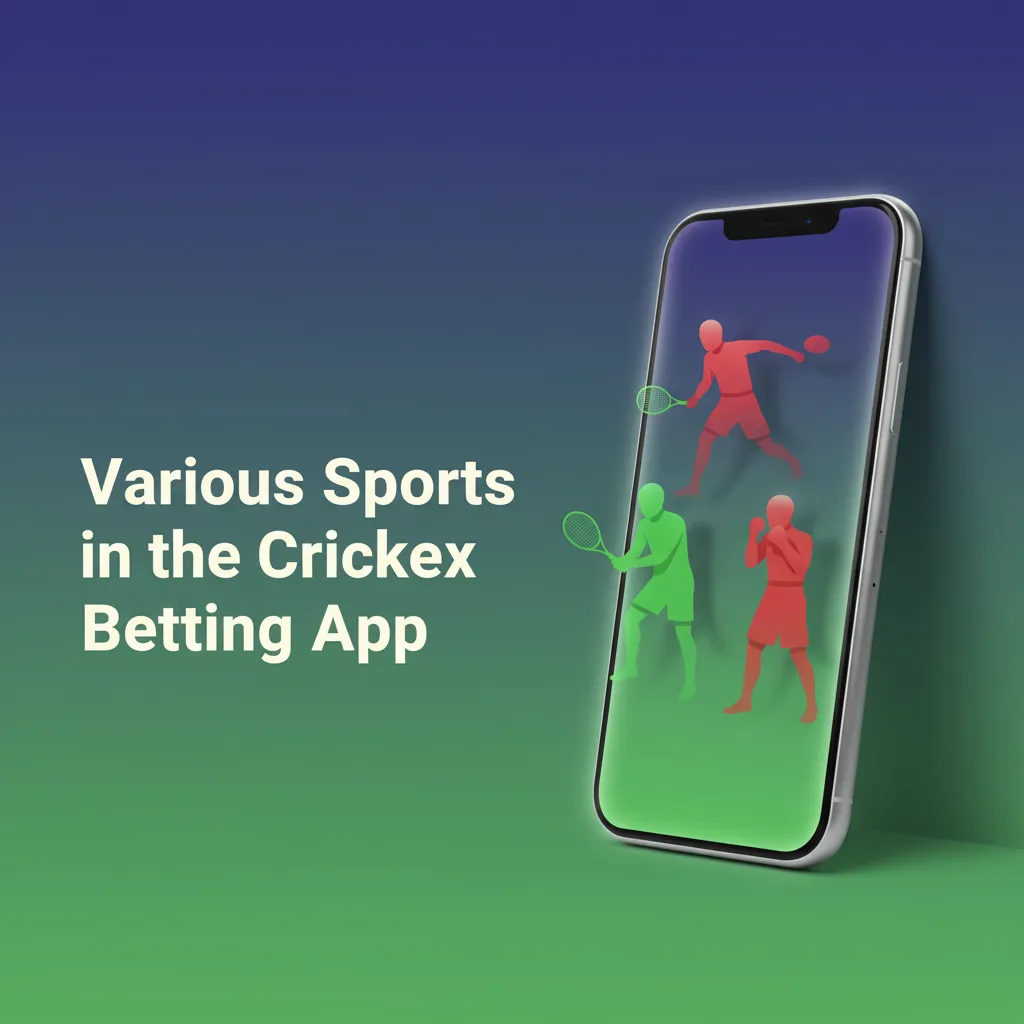 Crickex App: Pre-match and live betting for cricket, football, kabaddi, tennis, eSports, and more, including detailed statistics.